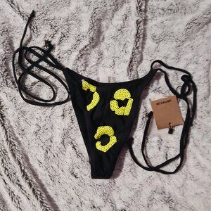 Asos Candy Pants Women's Sequin Animal Print Bikini Bottom NWT  SZ 2